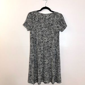 Old Navy Cheetah Print Swing Dress ▪️ stretch, midi